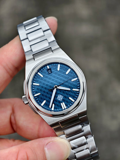IX&DAO 2026 New Warrior 37mm Men's Automatic Mechanical Watch Blue Miyota 9015 Sapphire Stainless Steel Waterproof 10Bar