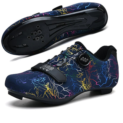 New Cycling Shoes Men's Self-locking Racing Road Cycling Sports Shoes Lockless Training Shoes Women's SPD Cleats Cycling Shoes