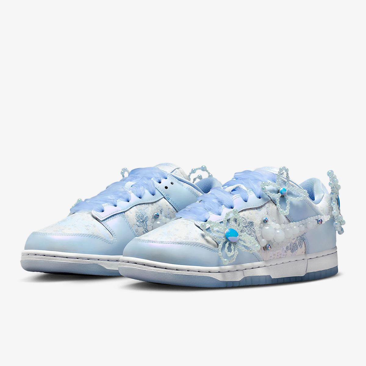 Nike Authentic Dunk Low Women's Fashion Floral Lightweight Casual Sneakers HV8575-100