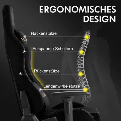 Kitinjoy High Quality Gaming Chair With Footrest Support Height Adjustable for Unisex Comfortable Office Chair Computer Chair