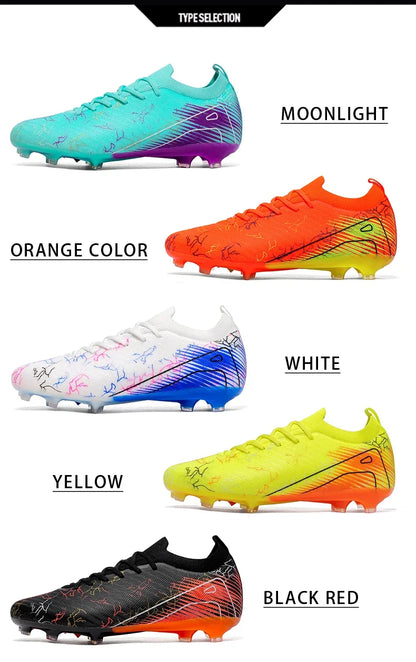 New Men's Football Boots Non-Slip Soccer Shoes Training Sneakers FG Top Quality Cleats Wholesale Drop Shipping Unisex Adult