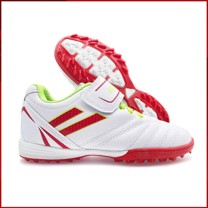 Boys' and Girls' TF Children's Football Shoes Hook and Loop Football Boots No Spikes Lacrosse Beginner Cricket Shoes Baseball Shoes