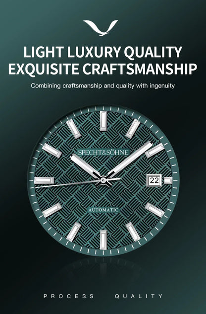 Relógio Masculino Specht&Sohne 2025 Novo 38MM Automático, Movimento Japonês Miyota 8215, Aço, Vidro de Safira, Reloj Homb Impermeável