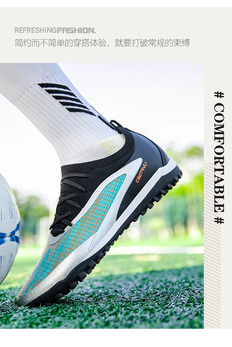 New Men Football Boots Sport Adult Long Spikes Soccer Shoes Training Outdoor Cleats Breathable Non Slip Boys Match Comfortable