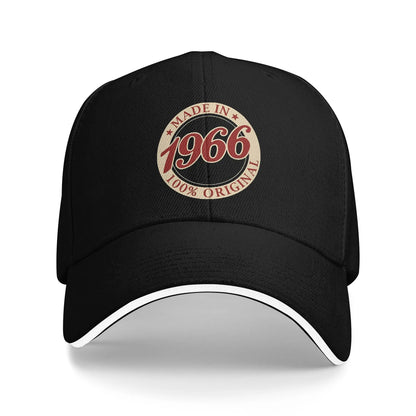 Men Women Born in 1966 vintage age 60 years old funny 60th birthday Hat Fashion Baseball Cap  Sun Hat Travel Headewear