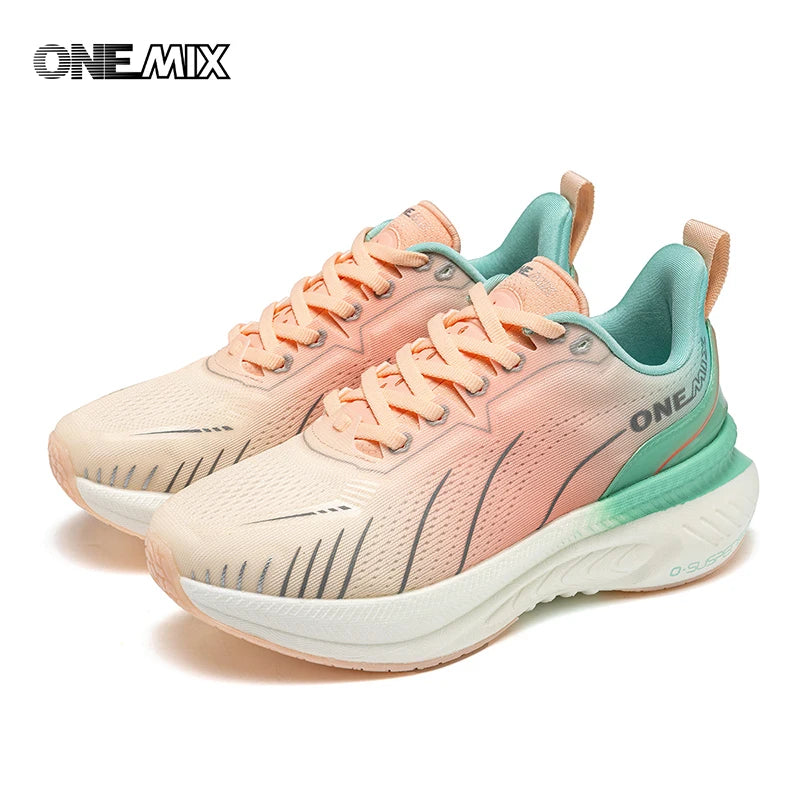 ONEMIX Women Sneakers Black Breathable Running Shoes for Woman 2024 Designer Free Shipping Pink Fashion Damping Sports Shoes