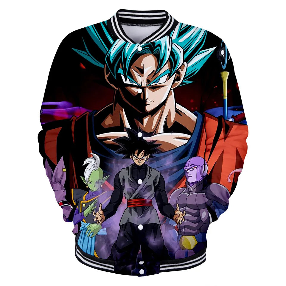 Dragon Ball Streetwear Baseball Uniform for Man Women Son Goku Adults Costumes Jackets Spring Fall Coat Cardigan Sweatshirt Gift