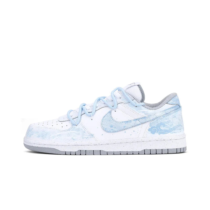 Custom Sneakers Nike Dunk "Fog Hidden Auspicious Clouds"  High-Street Retro  Chinese Ink Wash Style Low-Top Shoes For Unisex