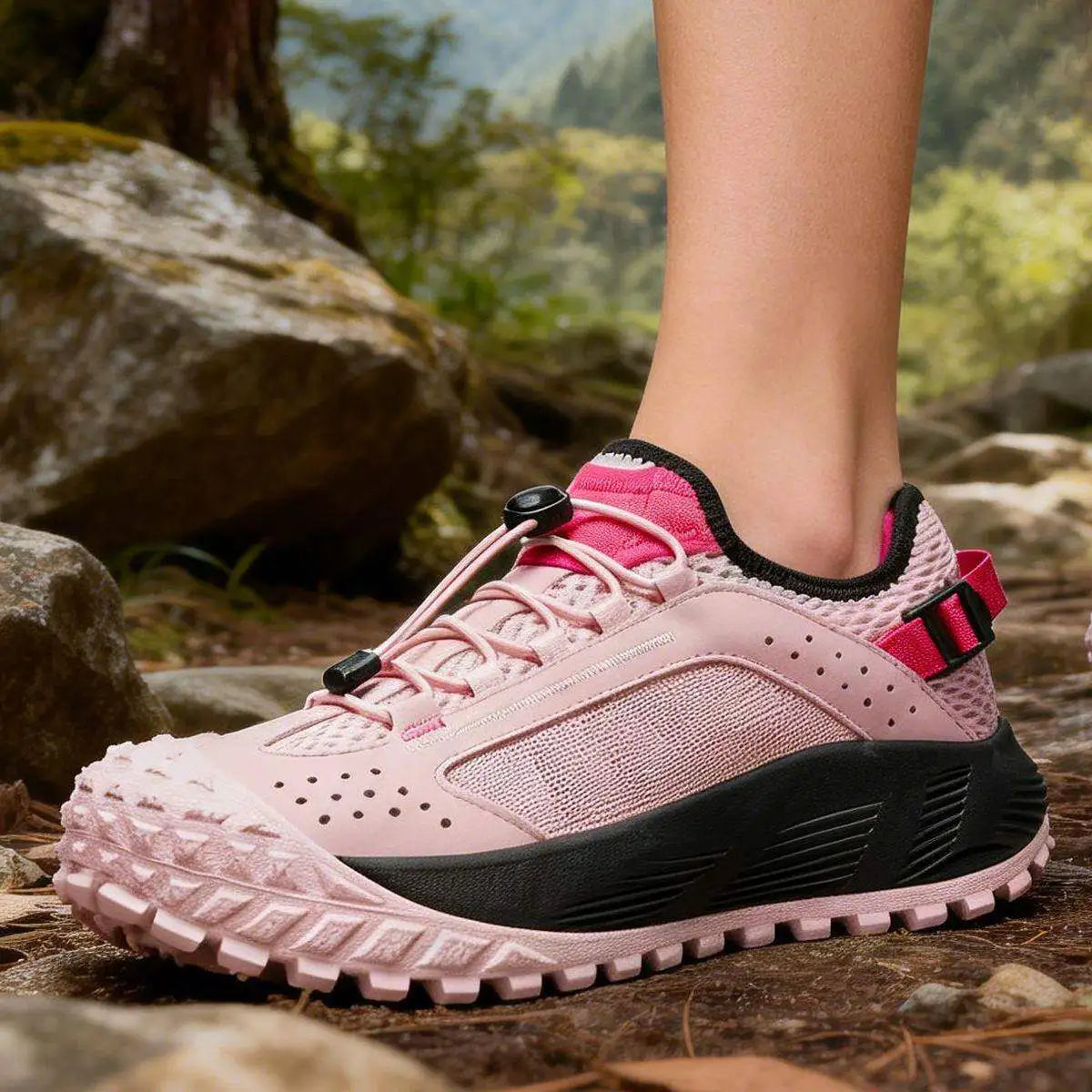 CAMSSOO hiking shoes men summer breathable non-slip running shoes travel outdoor sports cushioning casual boots off-road shoes