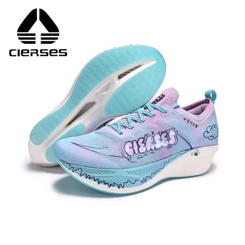 CIERSES Carbon fiber plate Marathon Running Racing Shoes  Men Professional Stable Support Shock-relief Rebbound Training shoes
