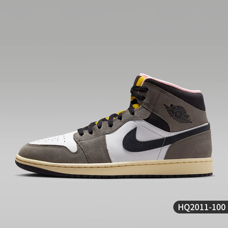 Nike genuine JORDAN men's mid top cushioned classic lightweight sports shoes HQ2011-100