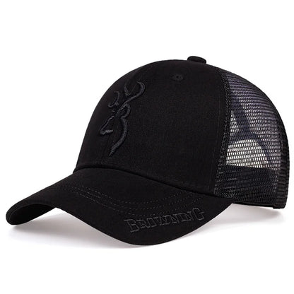 Embroidered Totem Baseball Hat, High Quality Hip Hop Outdoor Mesh Hat, Sunshade, Breathable Truck Hat