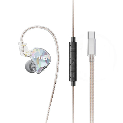 FiiO JD10 Wired In-Ear Earphones HiFi Bass Stereo Earbuds with 3.5mm Type-C Connector, High Resolution Audio Music Earphones for Gaming, Sports & Daily Use
