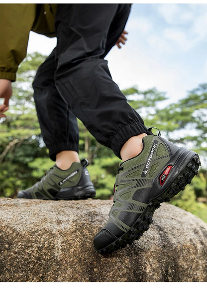 Men's Hiking Shoes Waterproof Non-slip All-terrain Outdoor Sports Shoes Hiking Camping Tactical Training Shoes Bicycle Shoes