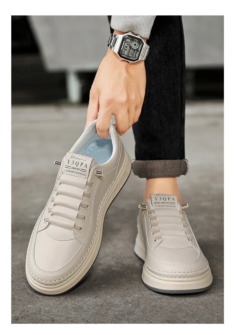 Modieuze casual zomerrijschoenen voor heren, sportieve instaploafers, veelzijdig, comfortabel, ademend, slijtvast leer -..