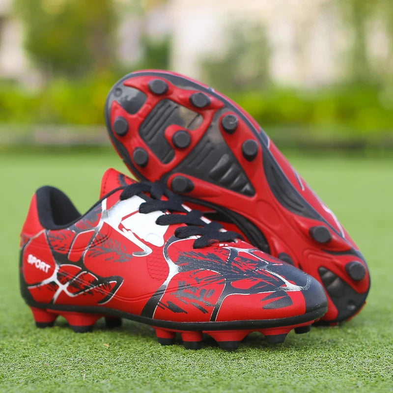 Kids Soccer Shoes Society Long Spikes Futsal Boot Turf Training Sports Football Cleats 2024 New Children Football Studs