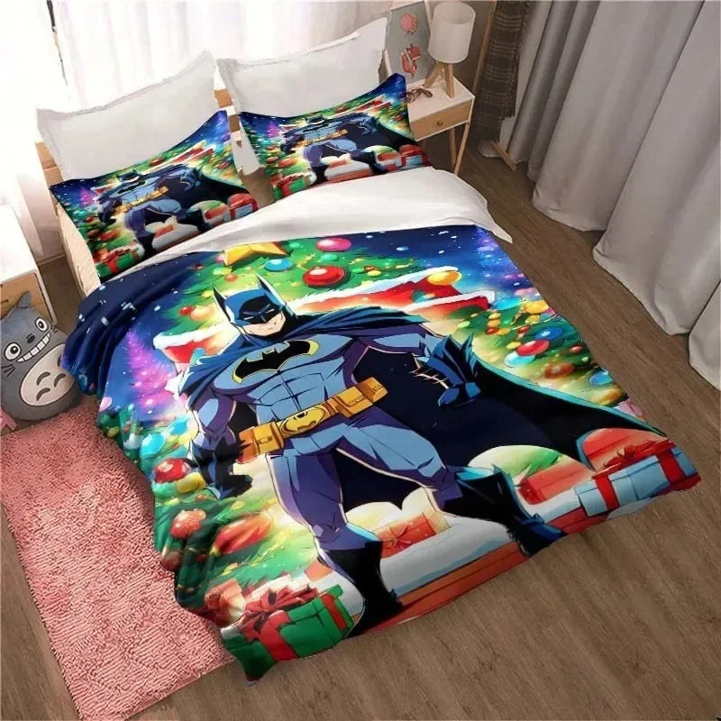 3D Printed B-Batman Bedding Set, Cartoon Duvet Cover and Pillowcases, Multiple Sizes, Bedroom Decor, Teen and Adult Gift