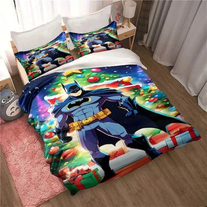 3D Printed B-Batman Bedding Set, Cartoon Duvet Cover and Pillowcases, Multiple Sizes, Bedroom Decor, Teen and Adult Gift