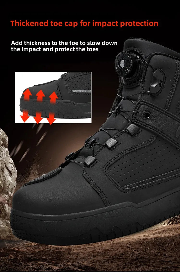Motorcycle Boots Men Biker Shoes Moto Sneaker Microfiber Leather Adventure Motocross Shoes Anti-slip Motorcycle Equipment