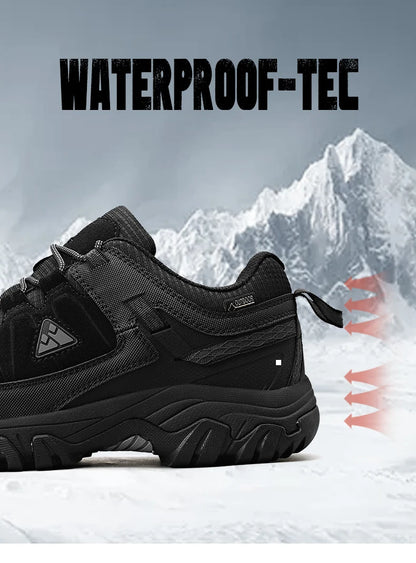 HIKEUP New High Quality Men Hiking Shoes Durable Leather Climbing Shoes Outdoor Walking Sneakers Rubber Sole Factory Outlet