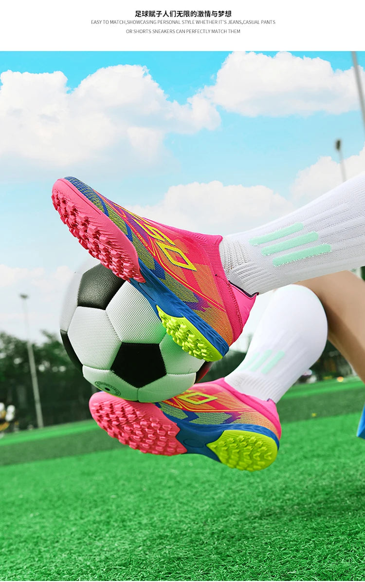 Men Soccer Shoes Cleats FG/TF Professional Original Women Football Boots Society Grass Indoor Training Unisex Non Slip Sneakers