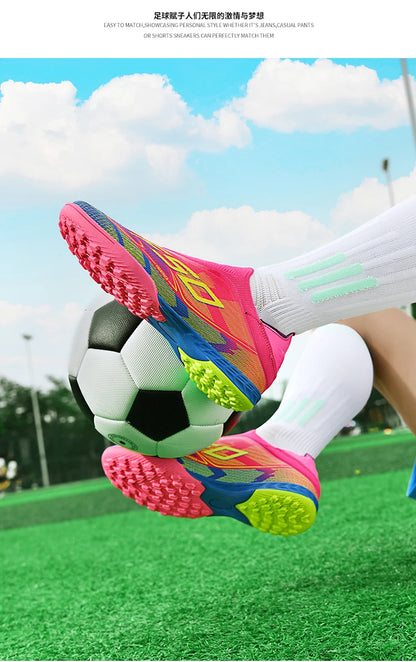 Men Soccer Shoes Cleats FG/TF Professional Original Women Football Boots Society Grass Indoor Training Unisex Non Slip Sneakers