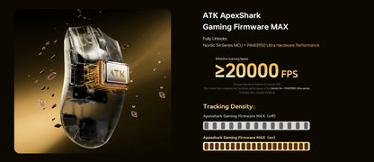 Rato sem fios ATK Blazing Sky X1 V2 Series Dual Mode Paw 3950ultra, taxa de resposta 8k, ergonomia personalizada, rato gaming e e-sport para escritório