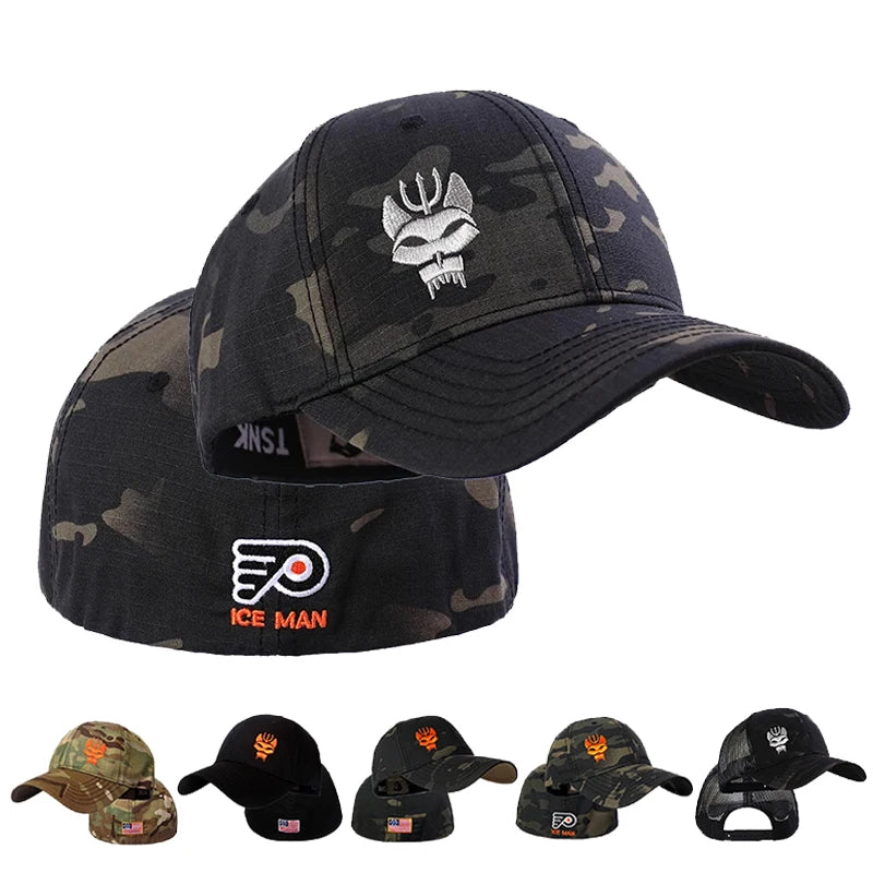 Fashion Cotton Baseball Cap Men Women Military Enthusiasts Tactical Cap Snapback Stretchable Hat Running Fishing Gorras