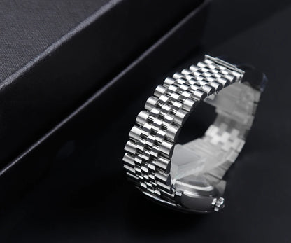 Cronos DateJ Luxury Men Watch Stainless Steel 5 Links Bracelet PT5000 Miyot 9015 100m Water Resistant Sapphire L6046M