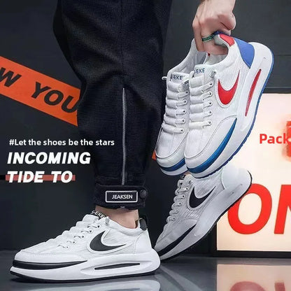 Comfortable Breathable Mesh Sports Shoes Men's Casual Style Lightweight Versatile Plain Color Spring Summer Autumn Seasonal Wear