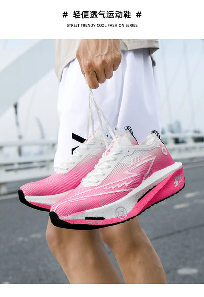 Air Running Shoes Men Sports Marathon Carbon Plate Breathable Lightweight Women Comfortable Athletic Leisure Sneakers Soft Sole