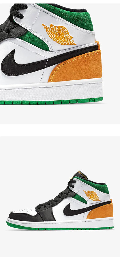 Nike genuine AIR JORDAN1 MID SE AJ1 men's sports basketball shoes 852542-101