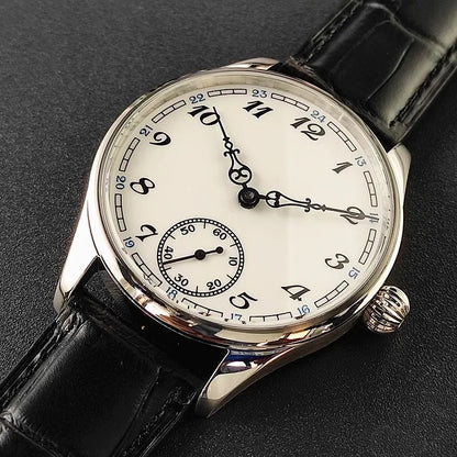 Men's Manual Mechanical Watch Roasted Blue Pin Seagull ST3621 Vintage Business Men's Waterproof Genuine Leather Watch