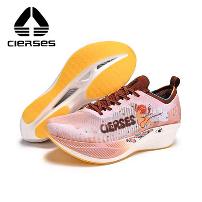 CIERSES Carbon fiber plate Marathon Running Racing Shoes  Men Professional Stable Support Shock-relief Rebbound Training shoes