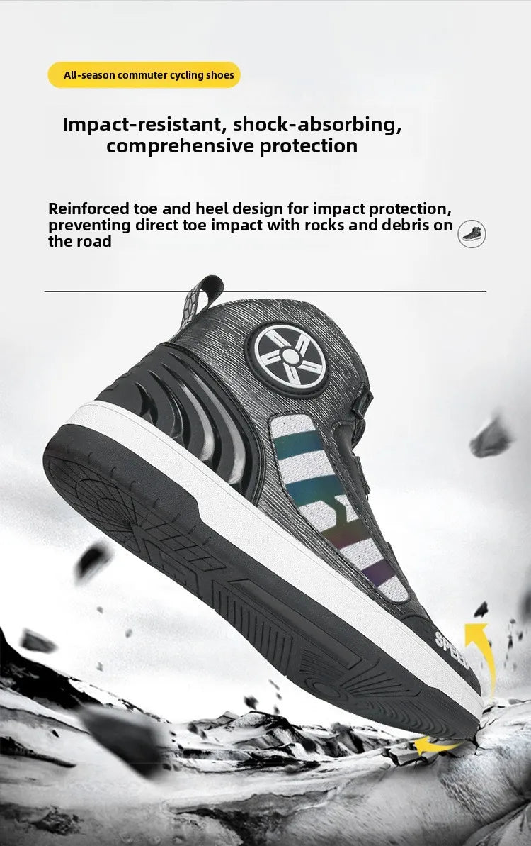 Motorcycle professional protective riding boots four season new fashion breathable anti slip men's outdoor off-road riding shoes