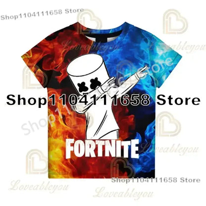 Presentes de Aniversário T-shirt F-Fortnite 3D Print Banana Peely Team Leader Bear para Homem, Tee Battle Royale Gaming, Top de Verão