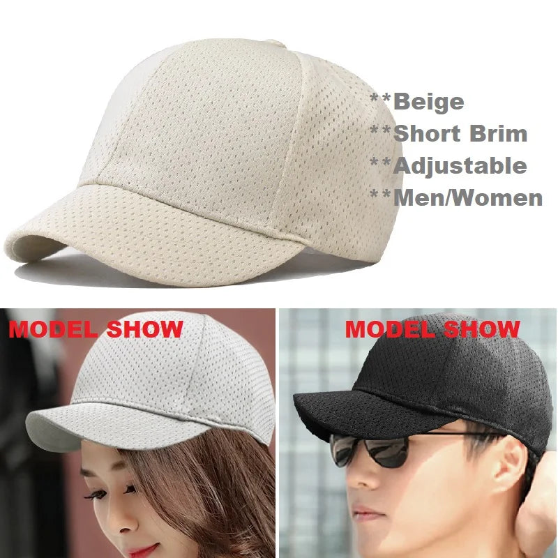 Big Head Plus Size Summer Mesh Baseball Cap for Men Women Trucker Breathable Hat Adjustable for Outdoor Sports Running