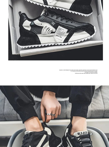 Men Luxury Sneakers Sports Shoes Moccasins Chunky Men Casual Sneakers Comfortable Breathable Trend Designed Personality Shoes
