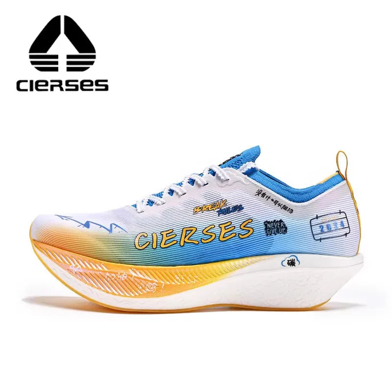 CIERSES Carbon fiber plate Marathon Running Racing Shoes  Men Professional Stable Support Shock-relief Rebbound Training shoes