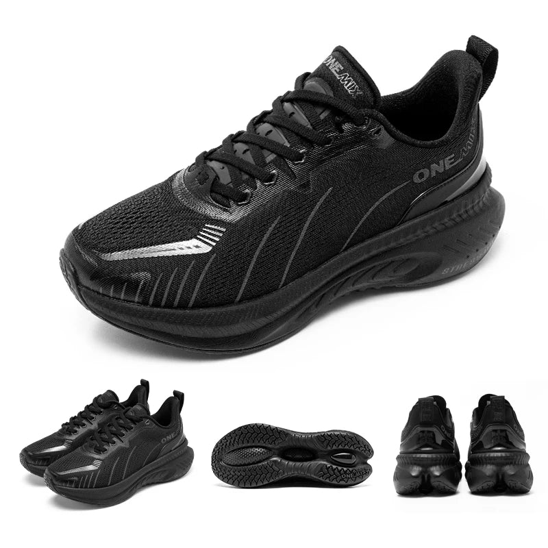 ONEMIX New Cushioned Running Shoes women Fall Winter Heavy Runners Lace-up Women Jump Rope Dance Non-slip Outdoor Sneakers