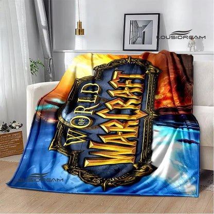 Game World of Warcraft Printed Blanket Kids Warm Flannel Soft and Comfortable Blankets Home travel blanket birthday gift