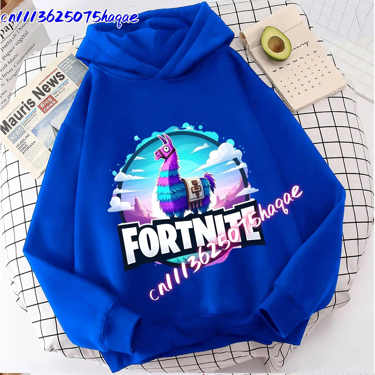 Sweatshirts Fortnite Novos para Criança, Hoodie com Estampado de Personagem de Jogo em Desenho Animado, Tops Casuais de Outono, Roupa de Inverno para Meninos Bebés