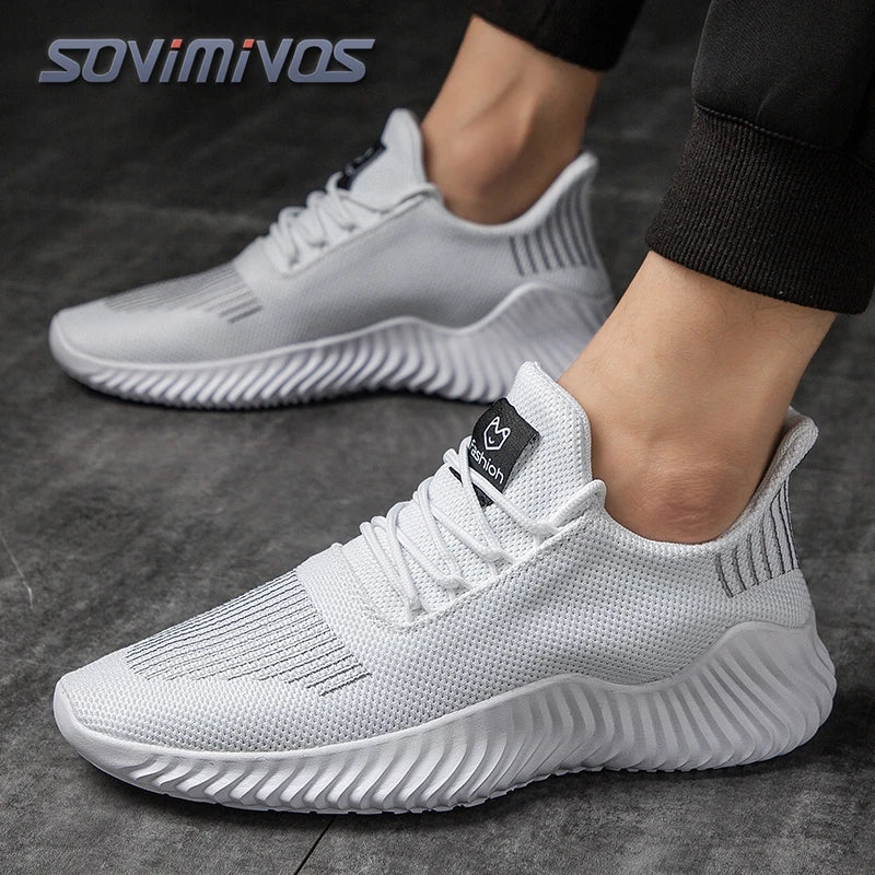 Mens Walking Shoes - Slip On Tennis Running Shoes Memory Foam Lightweight Work Sneakers for Indoor Outdoor Gym