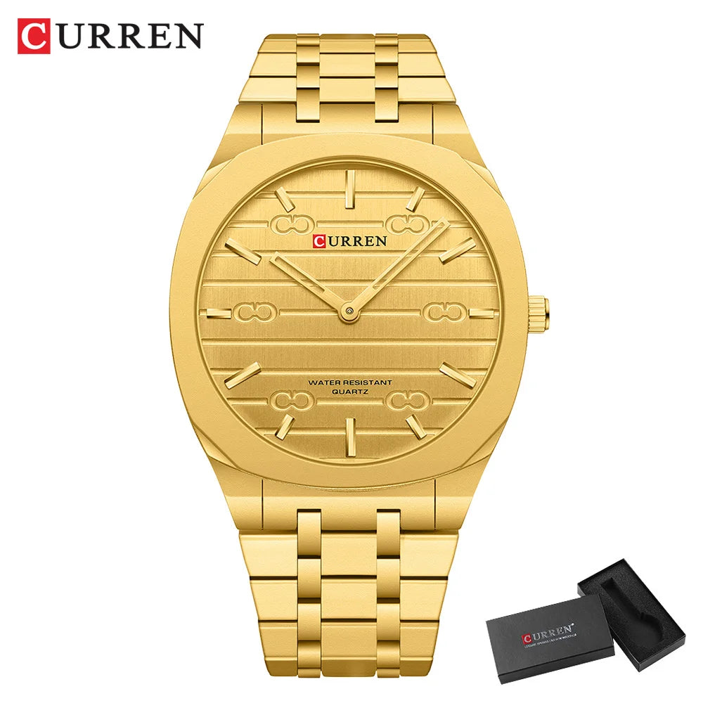 CURREN Top Luxury Brand Quartz Watch Men Stainless steel Strap Military Watches 30ATM Waterproof Wristwatch Relogio Masculino