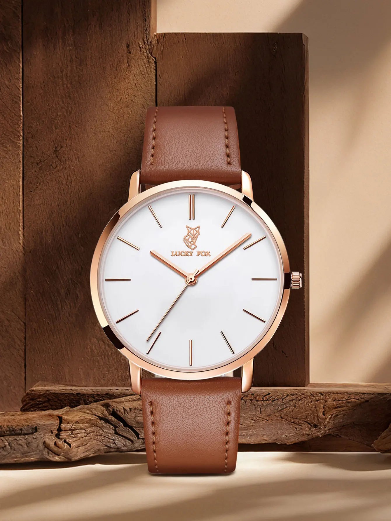 LUCKY FOX Classic Luxury Men Watch Simple Casual Men and Women Round Large Dial Quartz Watch Clock Gifts Men Reloj