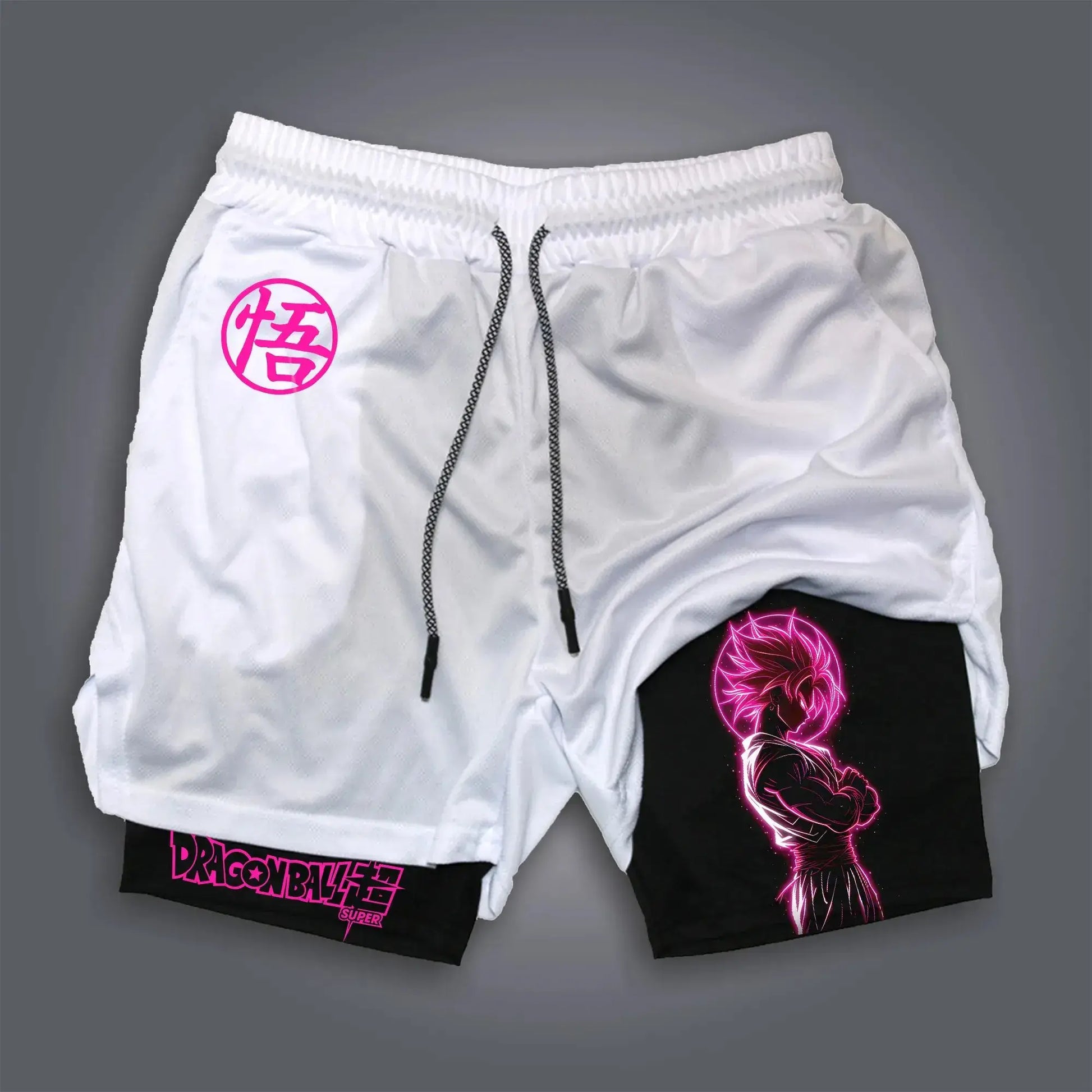 Dragon Ball Super Licensed Shorts 2025 - Japanese Anime Breathable Quick-Dry Beach Pants, Retro Y2K Hip Hop Style, Produit gaming premium Fraquane