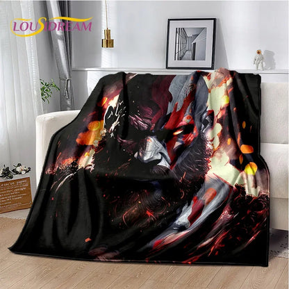 29 Style Kratos God of War Games Cartoon Blanket,Soft Throw Blanket for Home Bedroom Bed Sofa Picnic Travel Office Cover Gifts