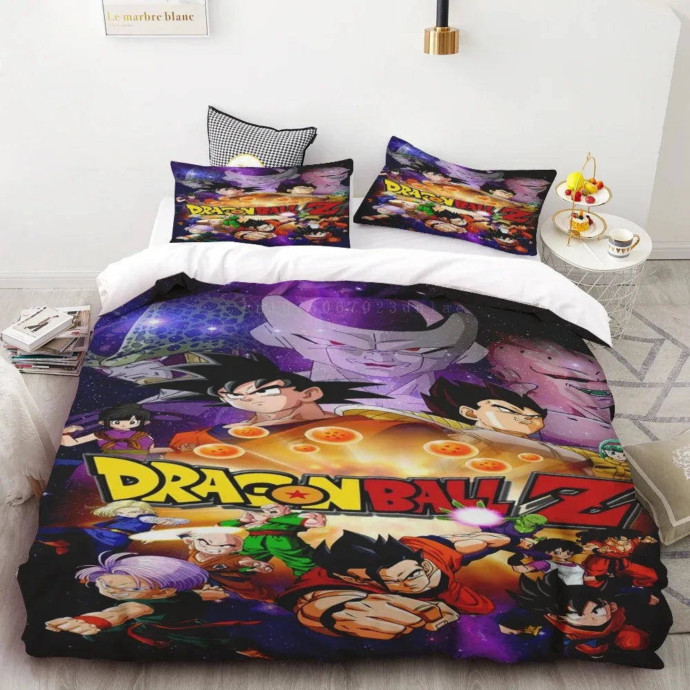 Goku Duvet Cover Set Dragon Ball Teens Bedding Set Quilt Cover for Children Boys Best Gifts Queen King Bedroom Decor