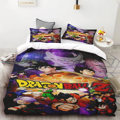Goku Duvet Cover Set Dragon Ball Teens Bedding Set Quilt Cover for Children Boys Best Gifts Queen King Bedroom Decor