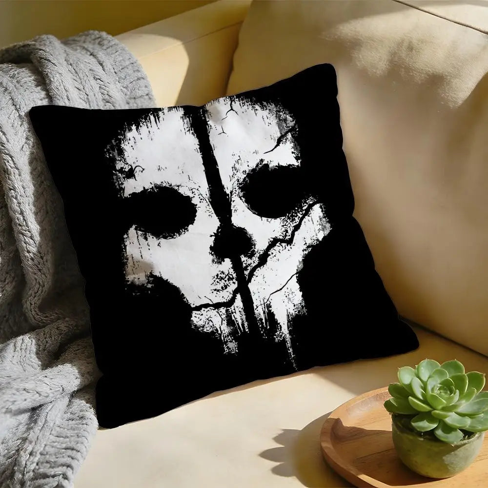 Cushion Cover Washed Linen Soft Breathable Decorative Case for Sofa Home Pillow cover Game C-Call of D-Duty Black Ops